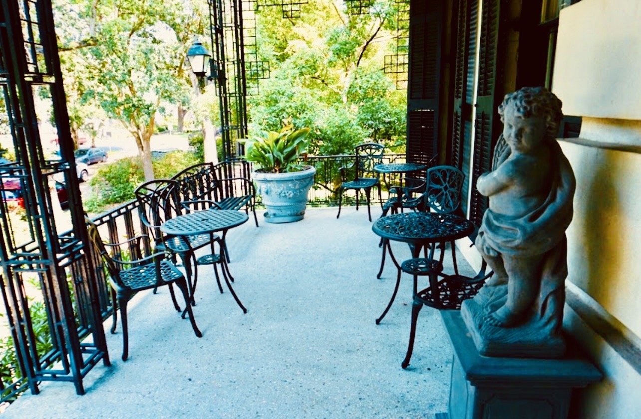Brockington Hall front porch with outdoor seating
