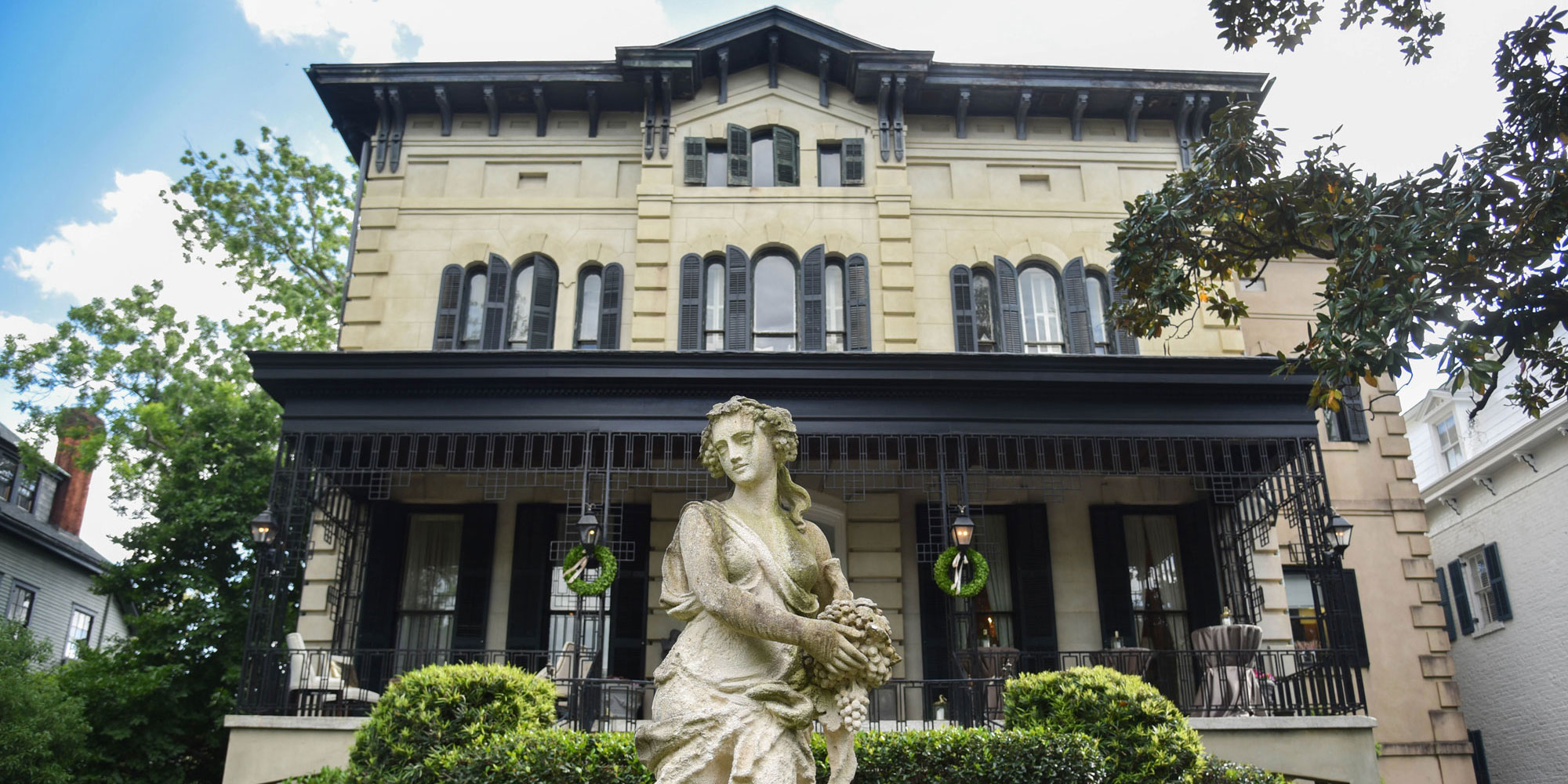 Historic exterior of Brockington Hall in Savannah